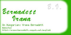 bernadett vrana business card